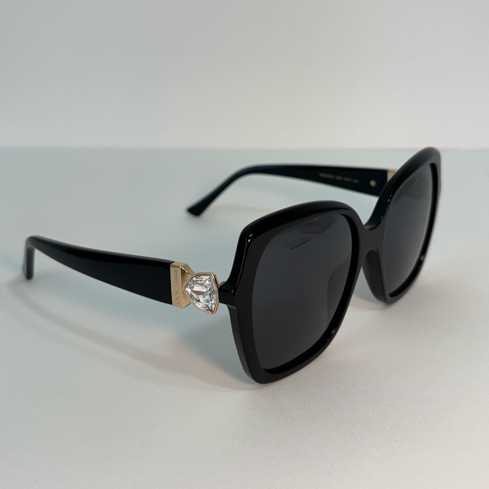 Jimmy Choo Manon Shiny Black Sunglasses Women’s - Picture 5 of 13